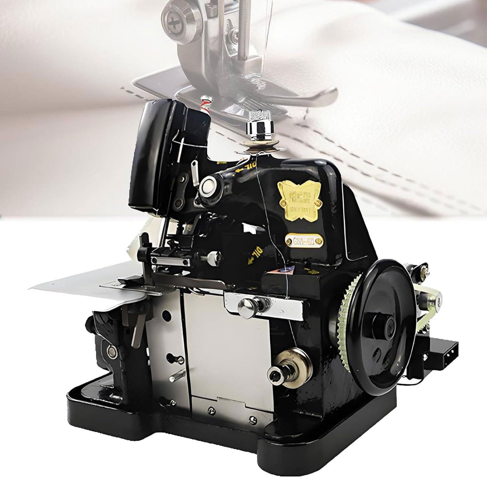 Wytrzymała maszyna do szycia owerlokowego, 250 W Serger, 3000 SPM, regulowana długość ściegu 1,5-3,2 mm, bezstopniowa kontrola prędkości, idealna do użytku domowego i profesjonalnego