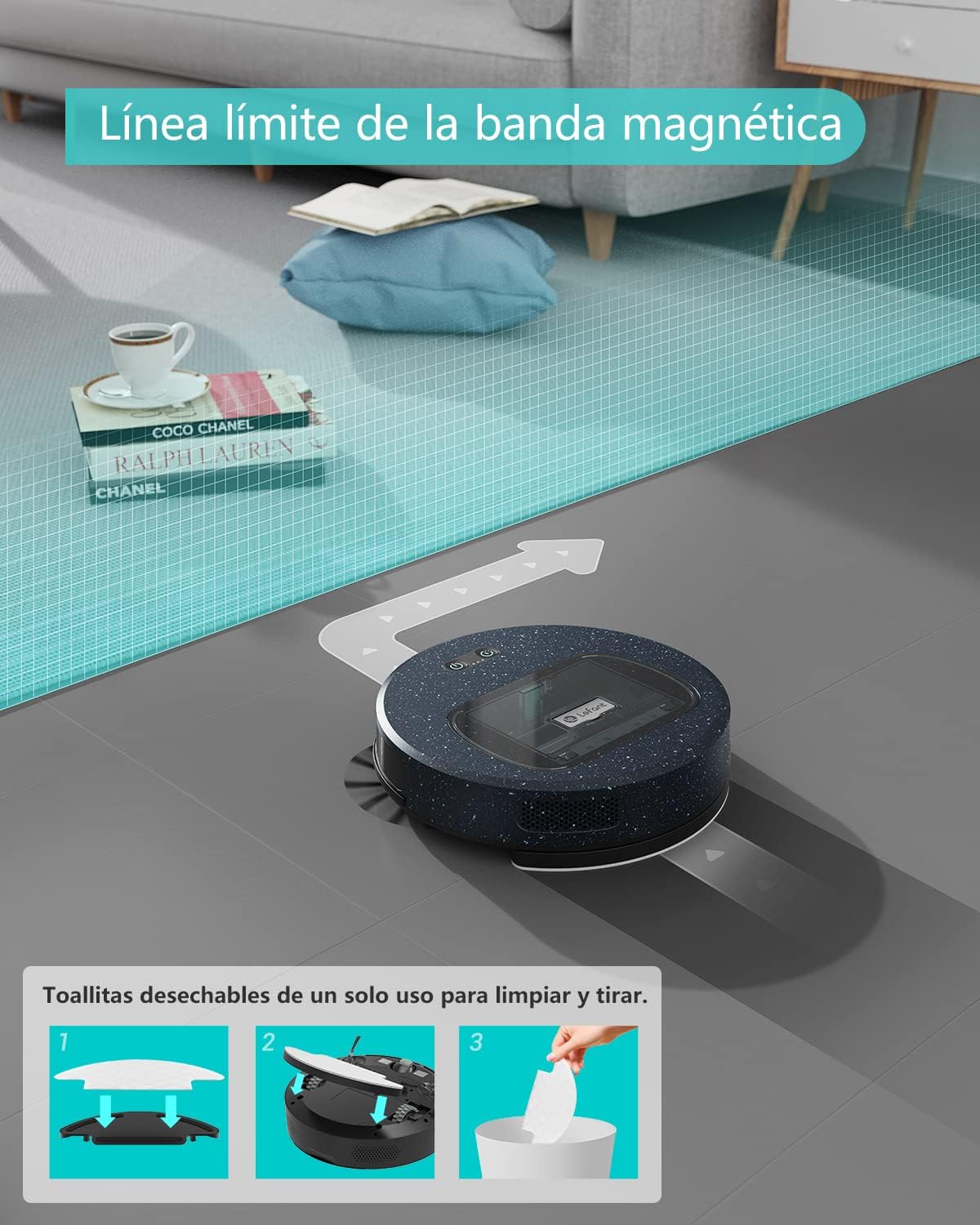 Lefant Robot Vacuum Cleaner(Slim), 4000Pa Suction & 200 Mins Runtime Vacuum Robot, 2.7inch Robot with 600ml Dust Bin, F1 Robot Vacuum and Mop, Tangle-Free, Ideal for Pet Hair, Carpets, Floor