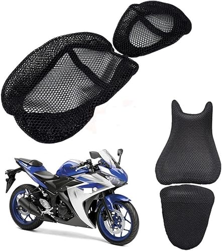 Miniatura 4 de Cojín de asiento de motocicleta para Yamaha y aha MT03 R3 2013-2018 motocicleta 3D malla red asiento cubierta cojín protector almohadilla