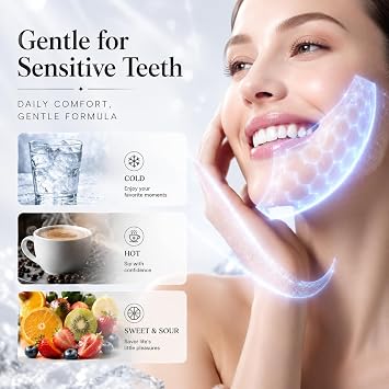 7.5% Hydroxyapatite Toothpaste for Enamel Protection, Fluoride-Free Formula with Gentle Mint, for Sensitive Teeth, Daily Protection, Long-Lasting Fresh Breath, 4.23 Oz (Grey,1PC)