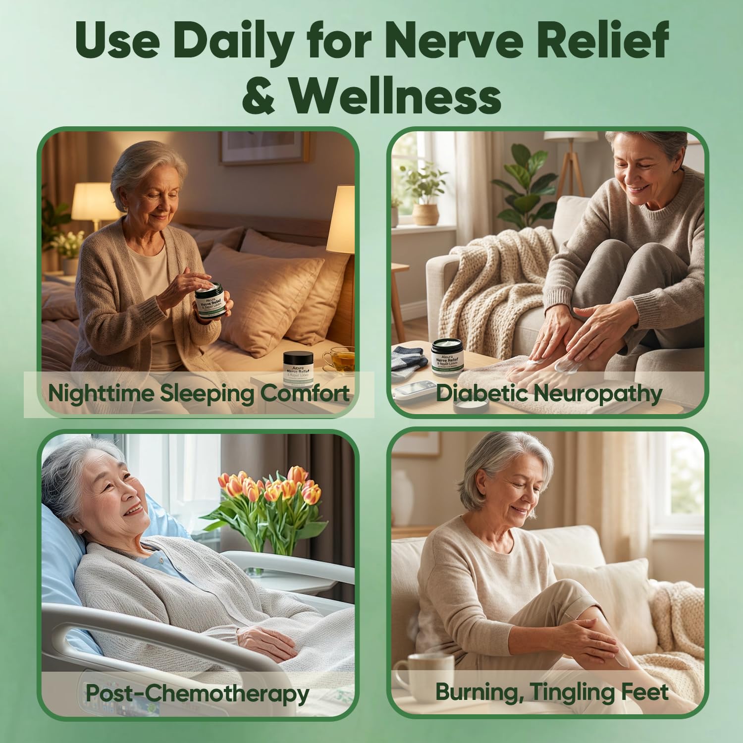 Alcura Nerve Cream, Alcuras Neuropathy Lotion with Arnica & Magnesium for Knee, Lumbar, Neck, Hand and Foot, 4 oz,1 Pcs - Image 5