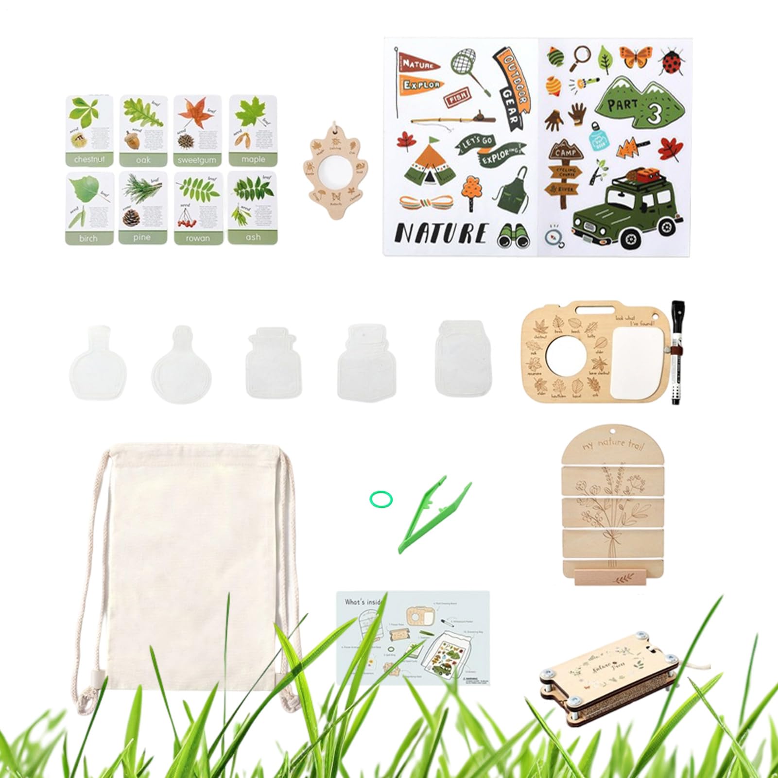 Adventure Set Kids - Educational Equipment Plant Microscope, Outdoor Adventure Set Children Teenage Students School Birthday Camping Outdoor Garden Backyard