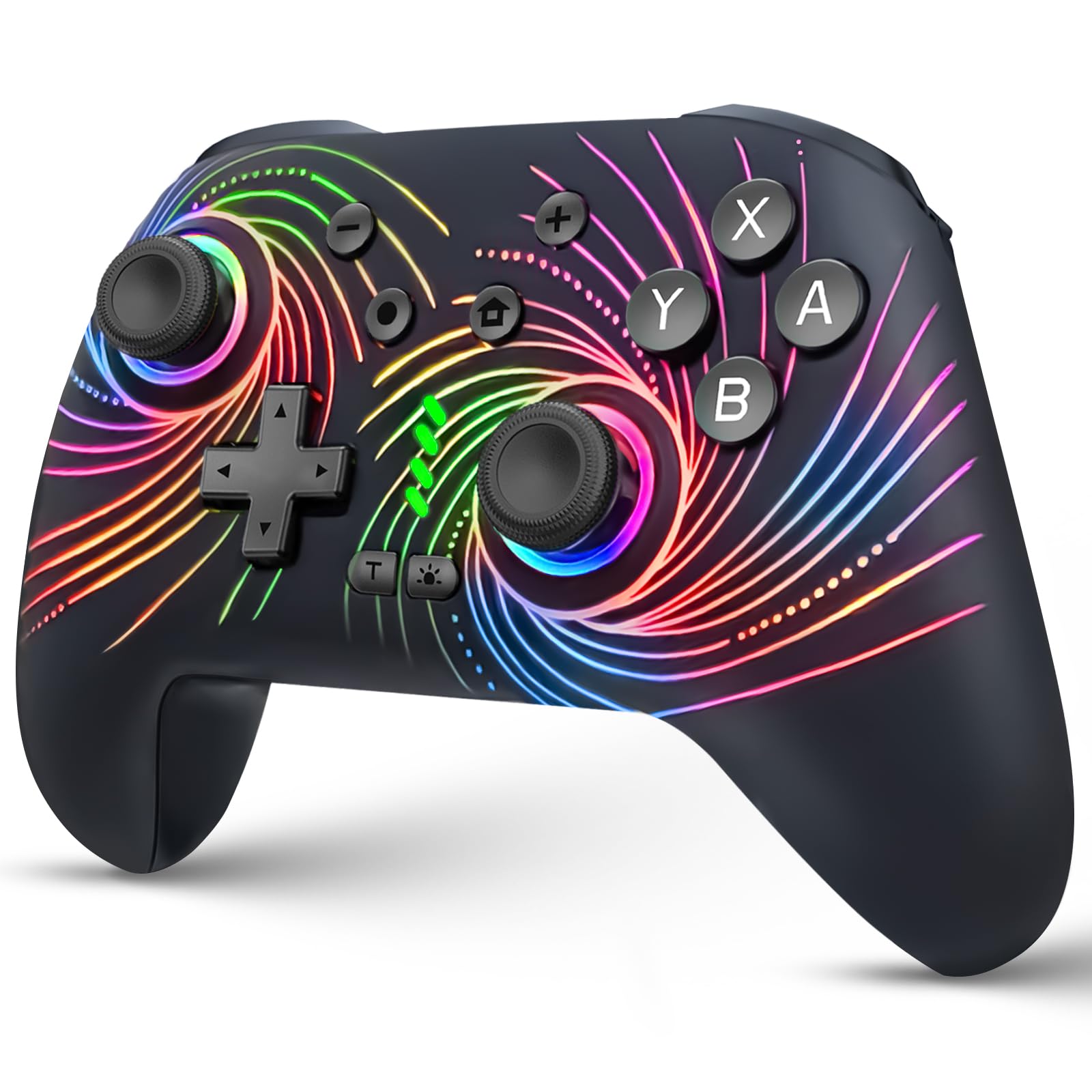 ZRZLMVP Switch Controllers Wireless for Nintendo Switch/OLED/Lite/Switch 2 | 1000mAh Rechargeable Switch Pro Controller, Switch Control with 9 Colors LED Light, Turbo, Vibration, 6 Axis Gyro, Wake Up
