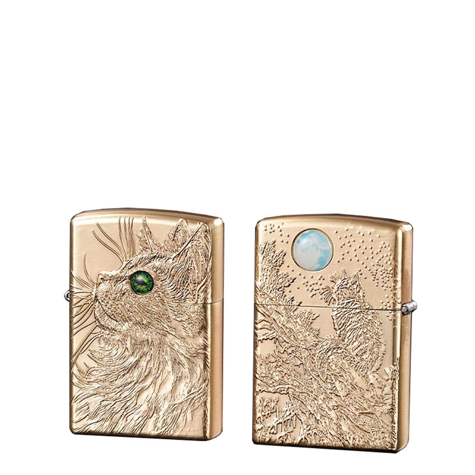 Encendedor de queroseno de metal con diseño tridimensional de colección