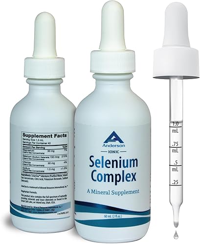 Miniatura 7 de Anderson Complejo de selenio iónico, gotas de suplemento de selenio líquido, apoya la tiroides y el sistema inmunológico, antioxidante, combate los