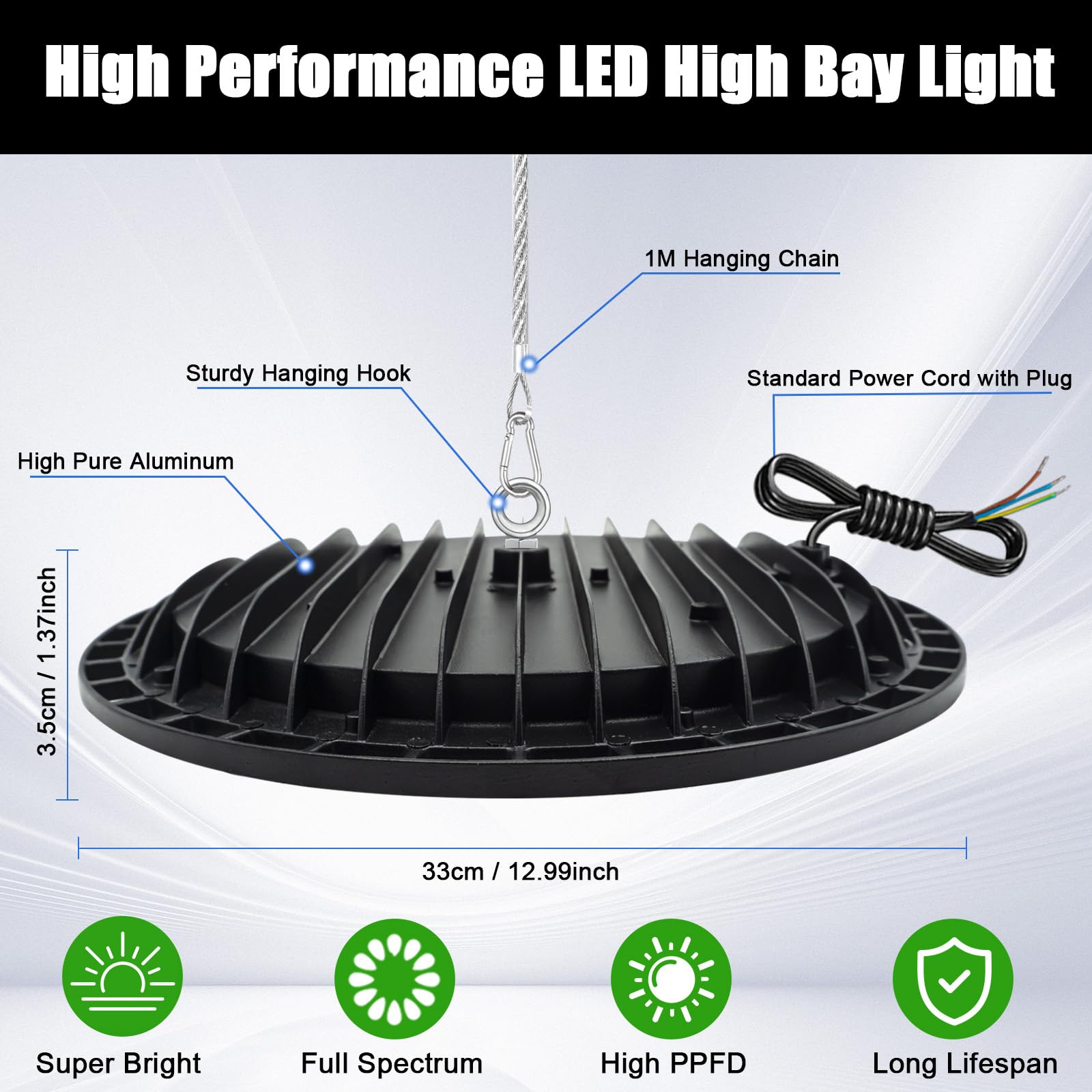 Pflanzenlampe LED,Pflanzenlicht, 288LEDs Pflanzenleuchte Wachsen licht Vollspektrum für Zimmerpflanzen,Gemüse, Blume(200W-6PACK)