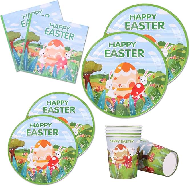 easter paper plates