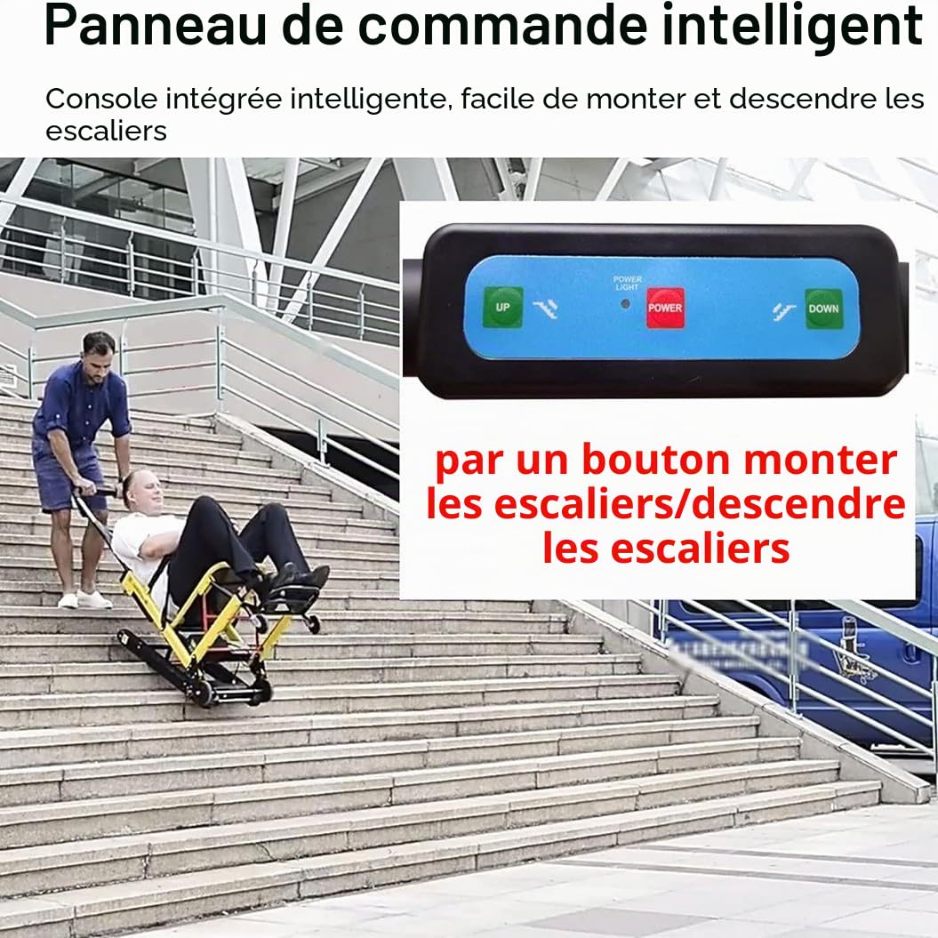 Monte-Escaliers Pour Personnes Âgées,Monte-Escaliers Électriques,Monte-Escalier Électrique Sur Chenilles,Pour Patients Âgés Handicapés Et Transfert De Marchandises,Charge 165 Kg A