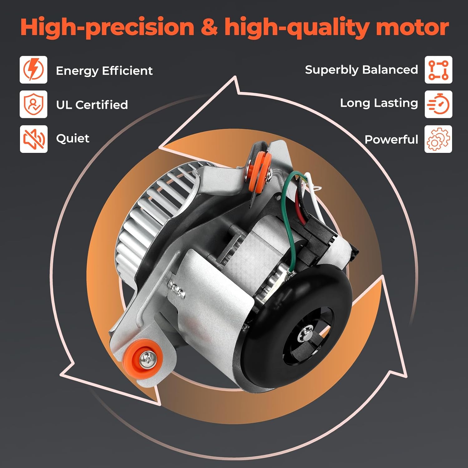 326628-762 Furnace Draft Inducer Motor Compatible with Carrier,Fit for Bryant,Fit for Payne Furnace Blower Venter Motor 115 60Hz;2000-3000RPM #O-EM:99080596 HC21ZE126A