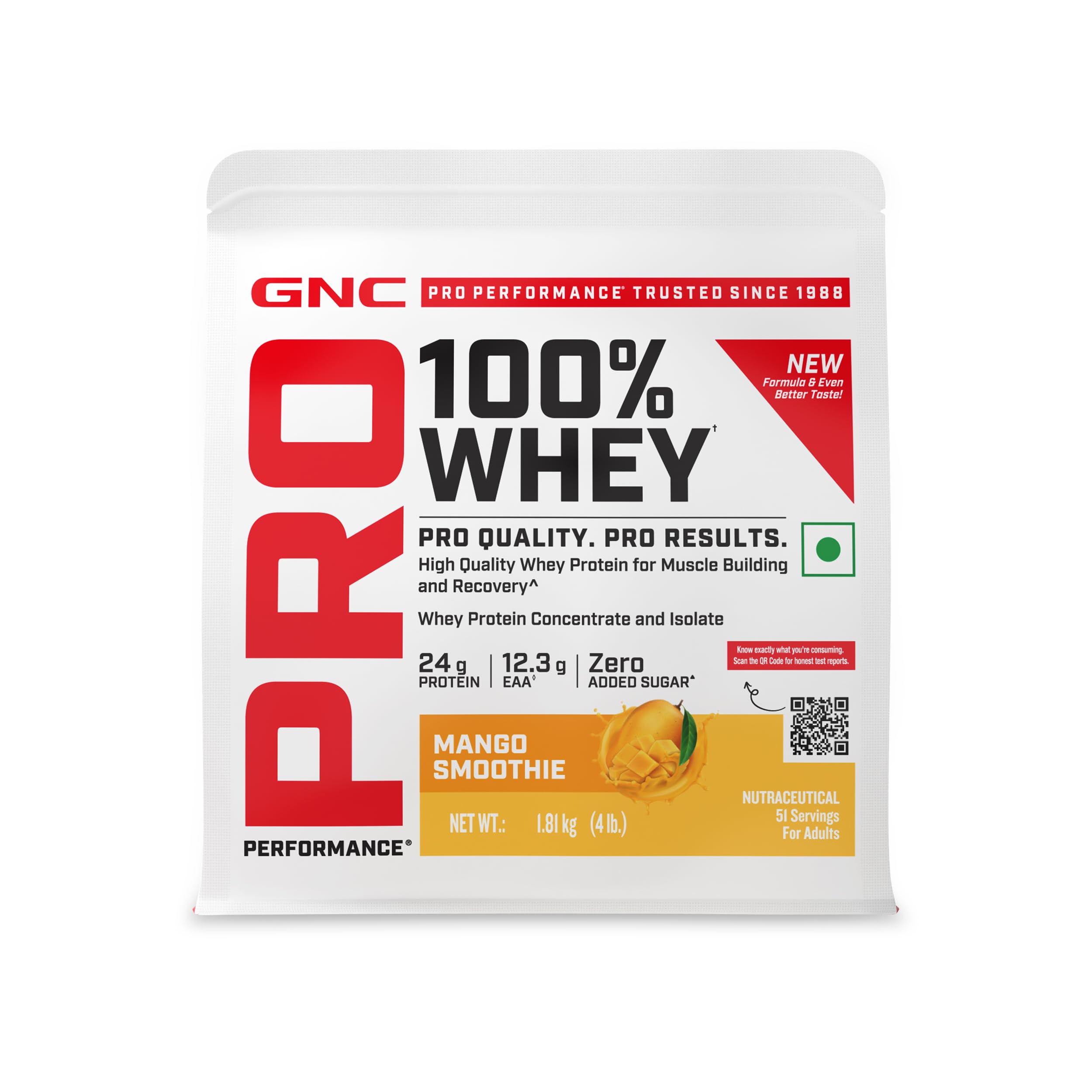 GNC Pro Performance 100% Whey Protein | New Formulation | 24g Protein, 5.7g BCAAs, 12.3g EAAs | Added DigeZyme® | Whey Isolate & Concentrate Blend, Low Carb (4.51g), No Added Sugar | Chocolate Fudge, 4kg — Amazon image 29