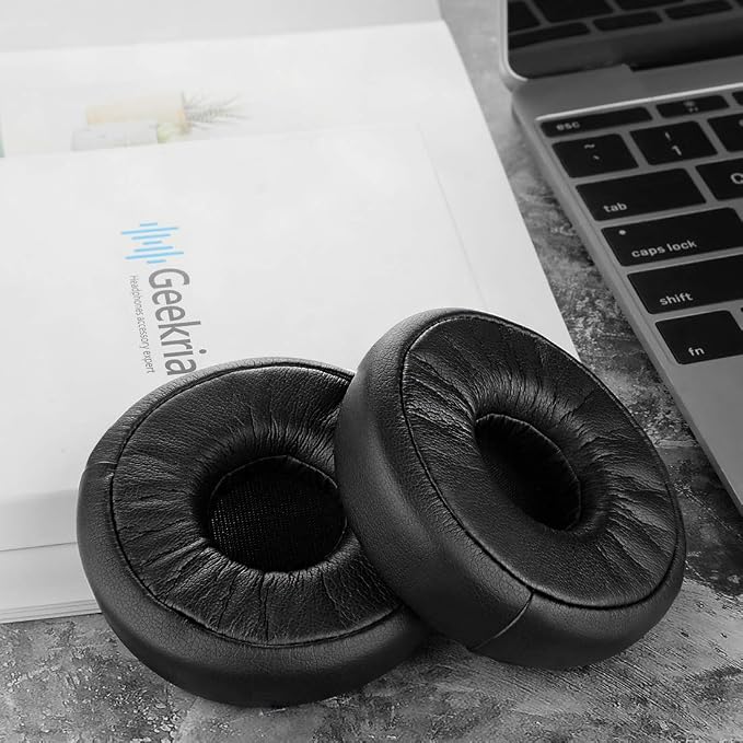 Almohadillas de repuesto Geekria para auriculares inalámbricos AKG N60NC, cojines para oreja, piezas de reparación (Negro) miniatura 6