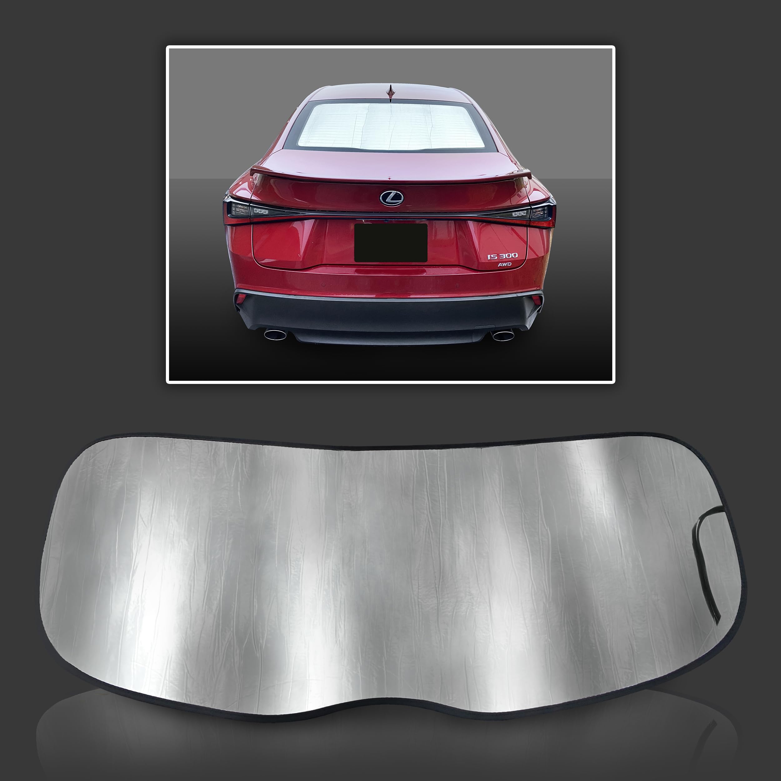 GalaxyAutoShield Custom Fit Rear Tailgate Window Sun Shade Compatible with 2021 2022 2023 2024 2025 Lexus is, is-F, Sedan, Insulated Privacy Accessories Blockout UV Reflector Protection - Made in USA