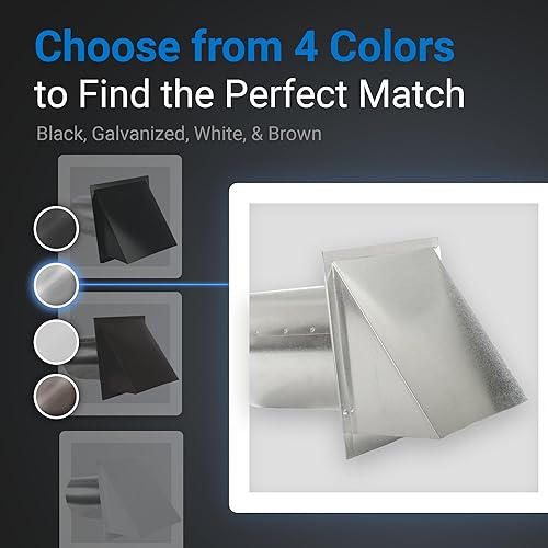 Miniatura 6 de FAMCO Ventilación de pared con capucha de acero galvanizado con pantalla, utilizada para aplicaciones de admisión de aire, suministro de aire o