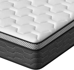 DEWINNER Single Mattresses,10 Inch Memory Foam Mattress, 3FT6 Single Bed Mattress (90×190×25cm), 7-Zone Support, Hybrid Pocket Sprung, Medium Firm, Breathable and Hypoallergenic