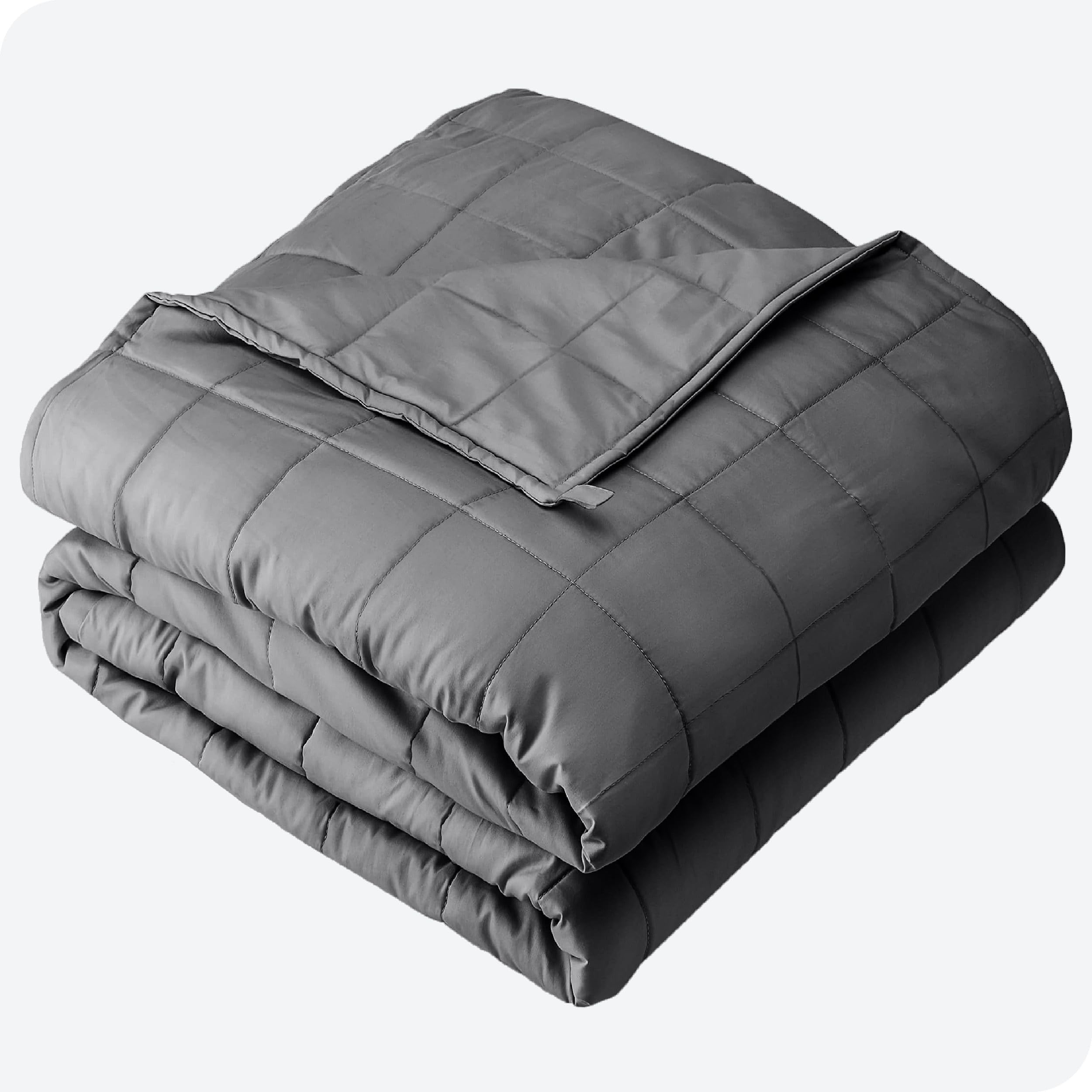 Bare Home Weighted Blanket Twin or Full Size 10lb (40" x 60") - All-Natural 100% Cotton - Premium Heavy Blanket Nontoxic Glass Beads (Grey, 40"x60")