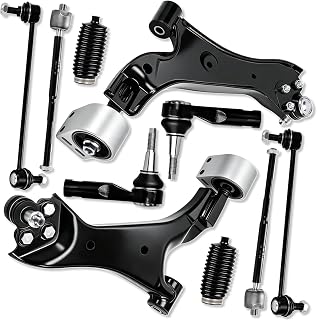 10PCS Front Lower Control Arm Suspension Kit Fit for GMC Terrain & Chevrolet Equinox 2010 2011 2012 2013 2014 2015 2016 2017 Sway Bar Link Tie Rod OE# K623488 K623489