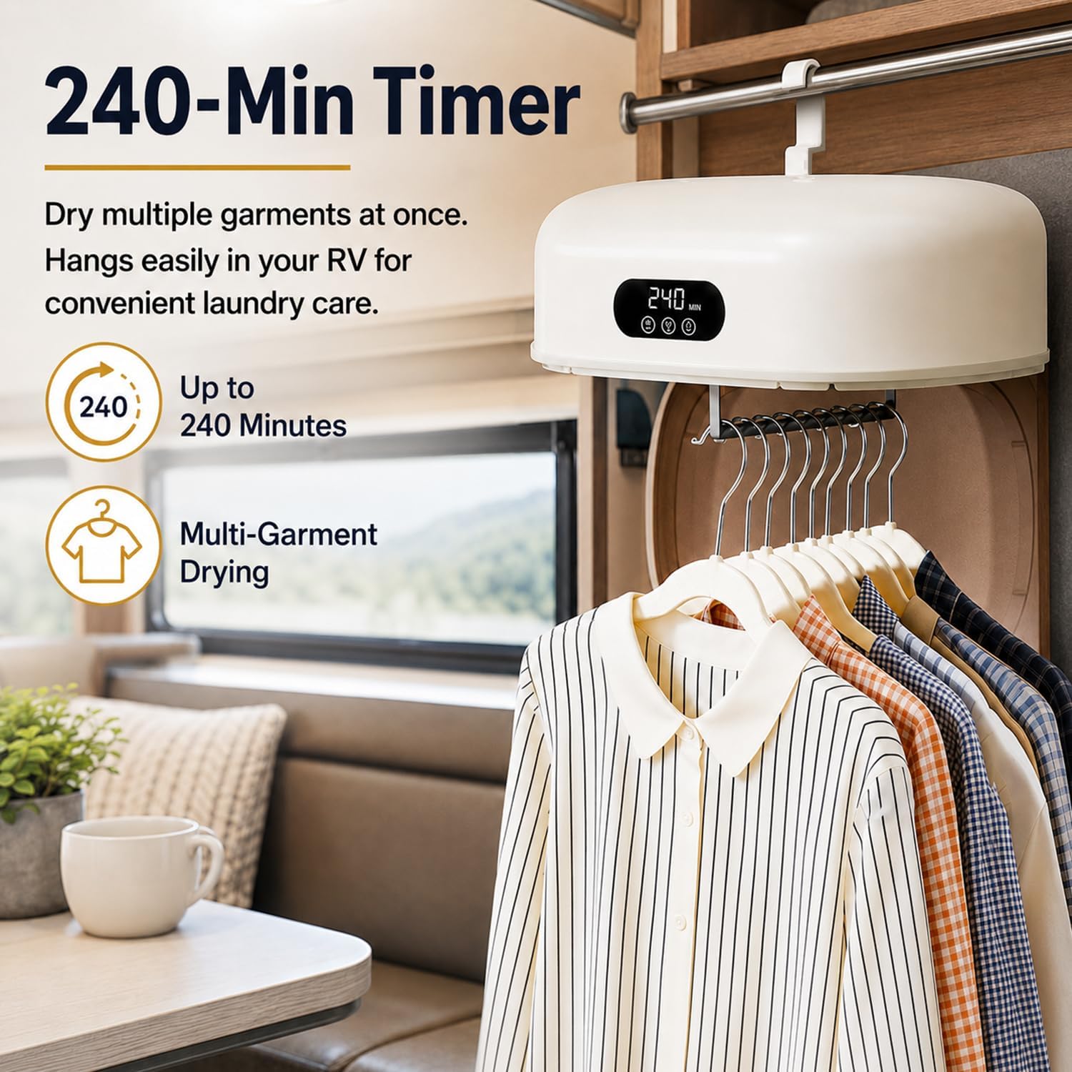 Portable Clothes Dryer - 700w Compact Dryer for Travel, Apartment
