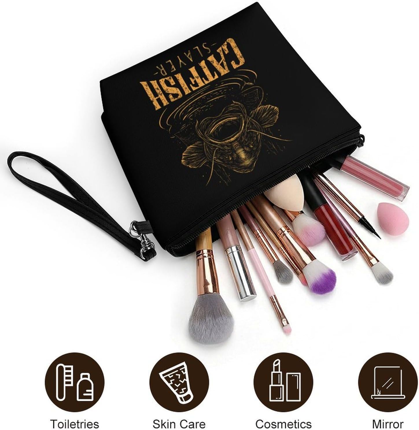 Catfish Women's Makeup Bag for Purse image 5