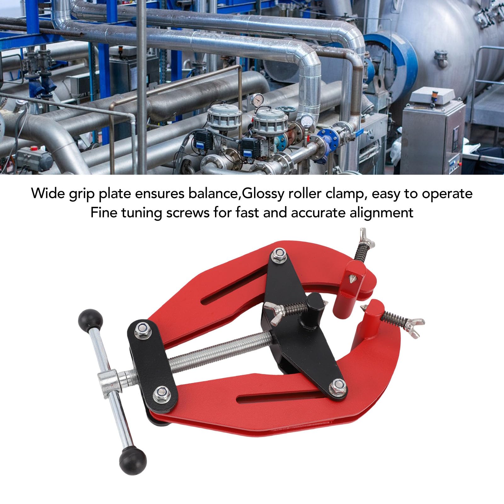 Fafeicy Zacisk do Wyrównywania Rur, Ergonomiczne Narzędzie do Wyrównywania Spawarek z Podwójnym Uchwytem i dźwignią Szybkiego Działania do Rur o średnicy 2–6 Cali