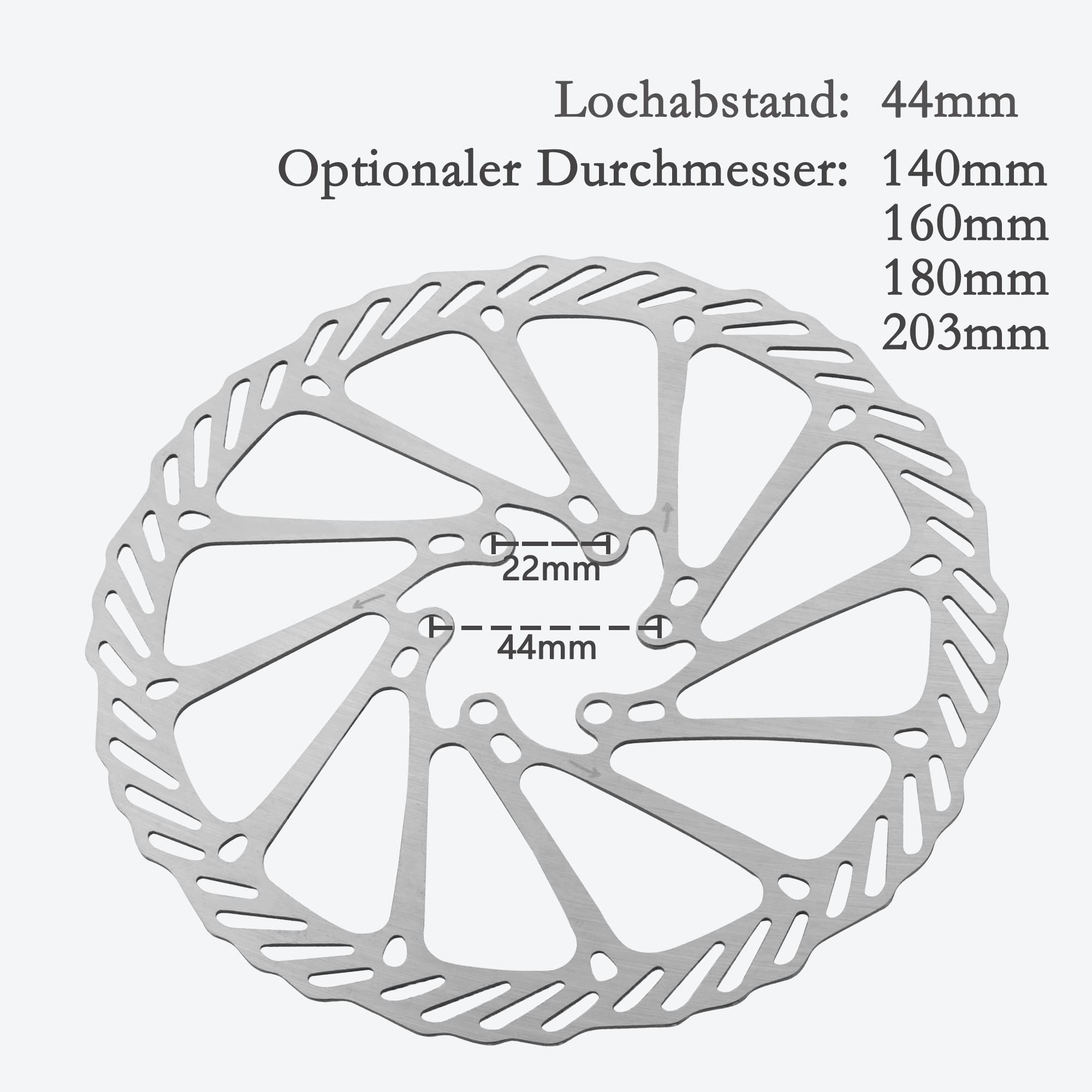 Jane Eyre 160 mm, 180 mm, 203 mm Bicycle Brake Disc, 2 Pack - Image 2