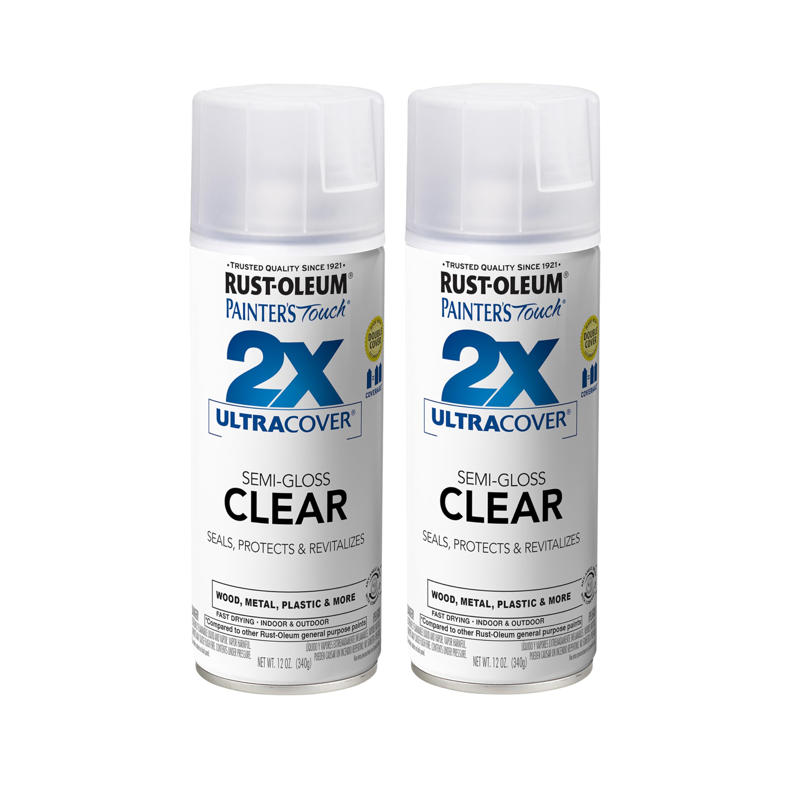 Rust-Oleum Painter's Touch 2X Ultra Cover Spray Paint, Semi-Gloss Clear
