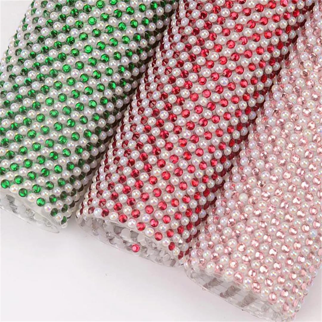 24X40cm Ferro Su Strass E Perle Mesh Autoadesivo Trim Applique Cristallo Strass Sticker Per Matrimonio Fai Da Te E Abbigliamento Decorazione