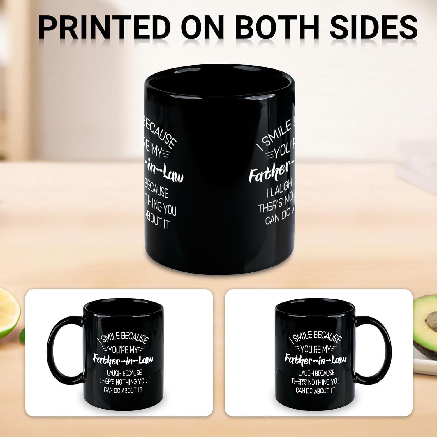 Father in Law Gifts, I Smile Because You're My Father-in-Law Coffee Mug, Father's Day Gift Mug Birthday Christmas Gifts for Dad, 11Oz - Image 6