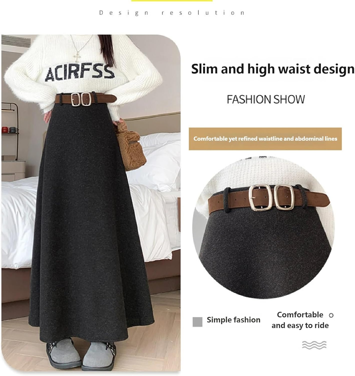 Women’s Thermal Palazzo Pants, High Waist Fleece Lined Wide Leg Trousers for Winter