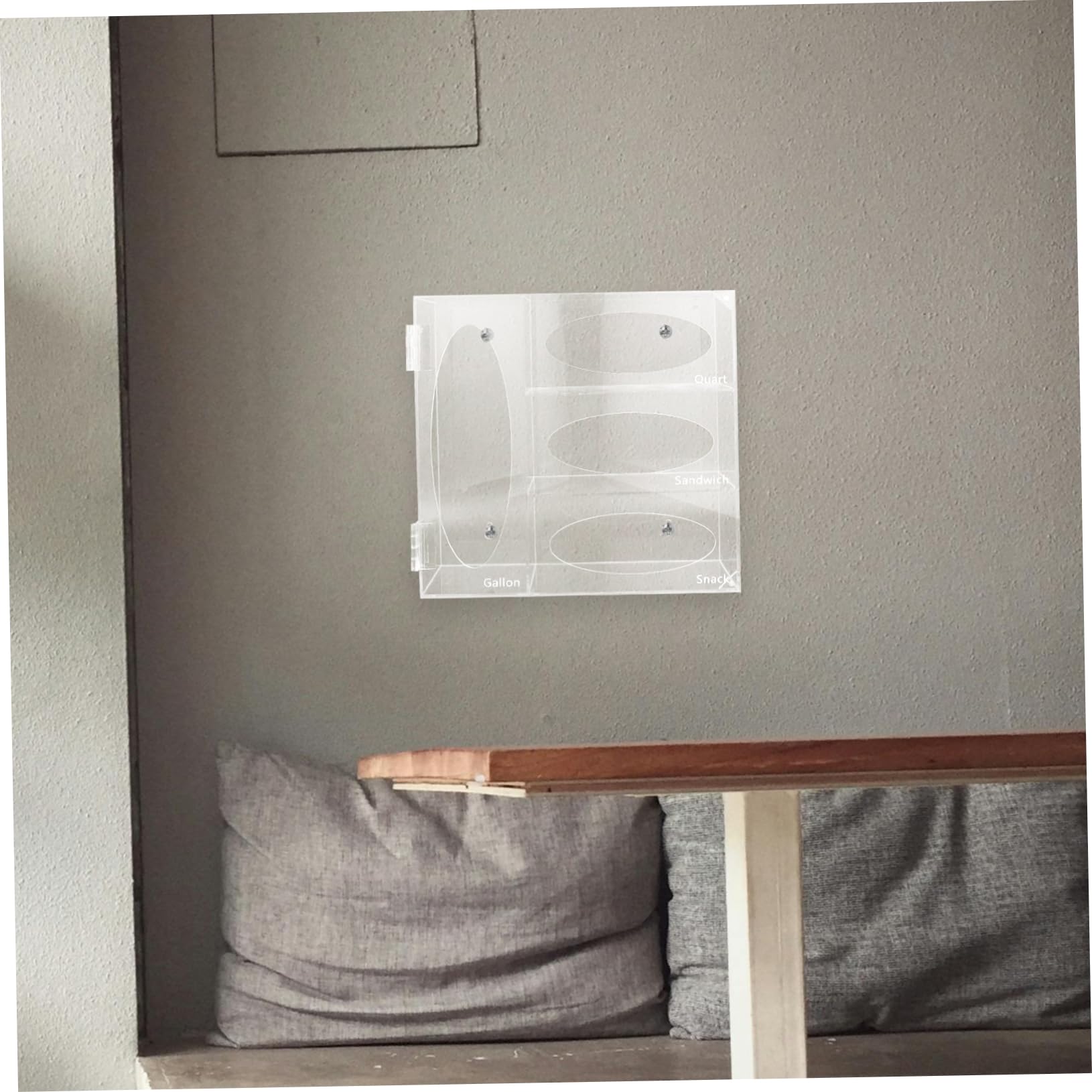 LALAFINA Dispenser da Parete per Guanti e Mascherine in Acrilico Trasparente, Scatola Porta Guanti 3 Scomparti, Supporto Organizer Pratico per Laboratorio e Uso Quotidiano