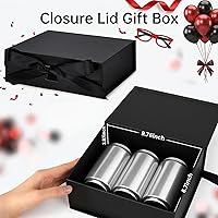 Vista 3 de VGOODALL Caja de regalo negra, 10.5 x 7.5 x 3.1 pulgadas, cajas de regalo para regalos con tapas, cierre magnético, caja plegable para propuesta