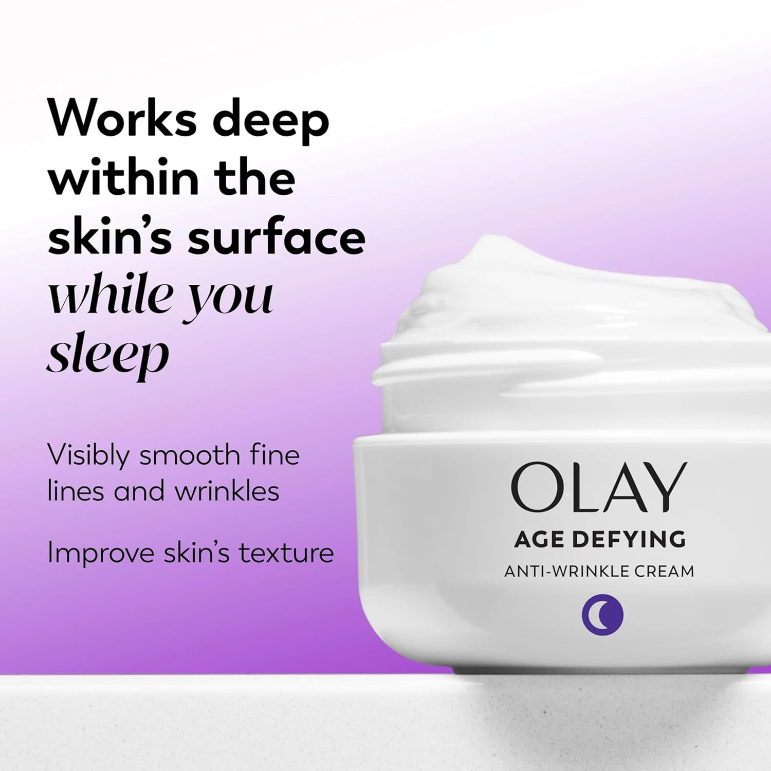 Olay Age Defying Anti-Wrinkle Night Cream, 2 Ounce (Pack of 2)