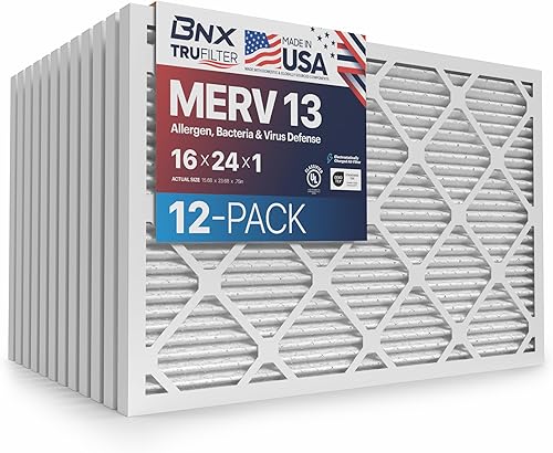Miniatura 250 de BNX TruFilter - Filtro de aire 14 x 25 x 1 MERV 8, electrostático plisado para defensa contra polvo y mascotas, para aire acondicionado, HVAC