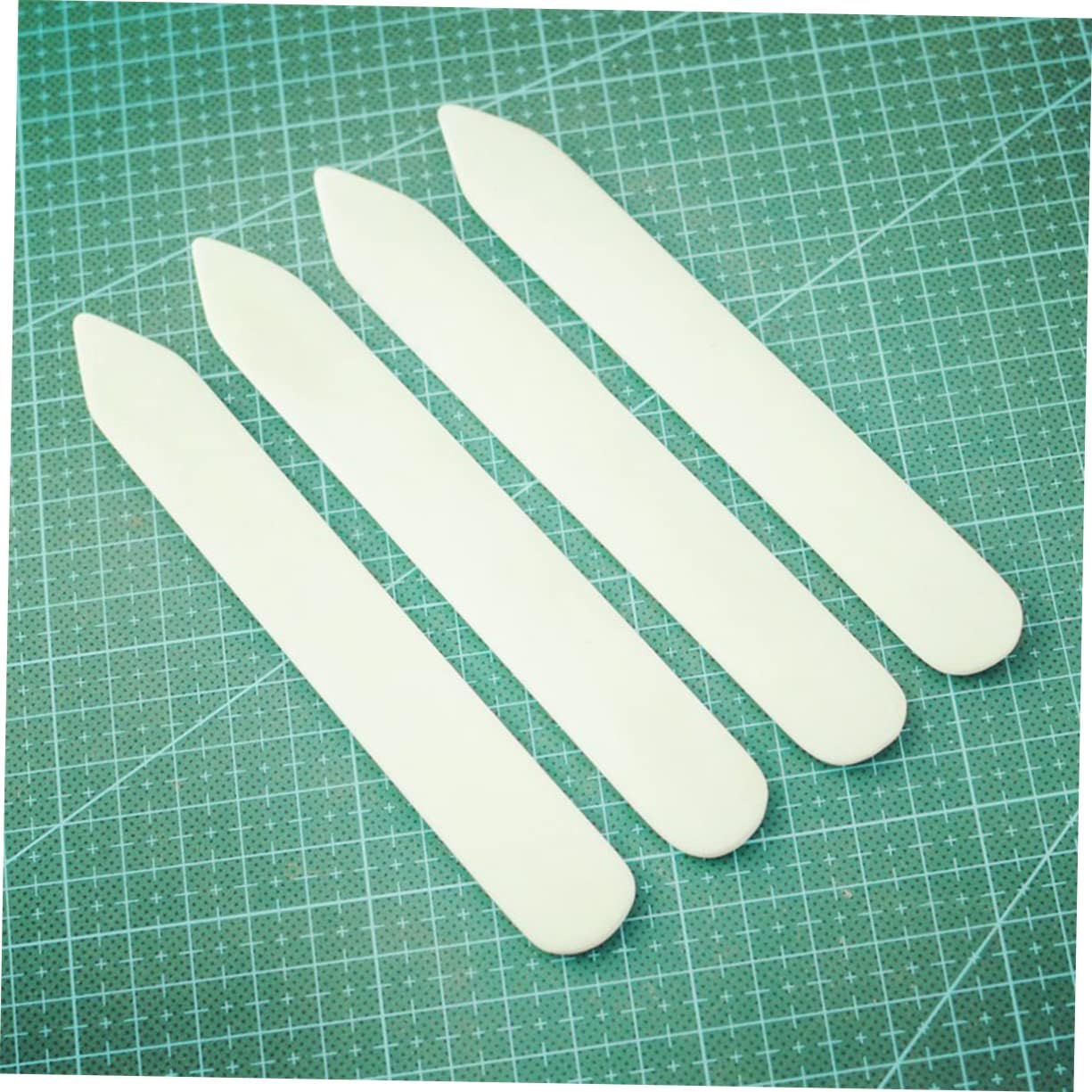 KONTONTY Natural Bovine Bone Leather Edge Trimmer Tool for Leather Craft Bevelers Handworking Crease Tool