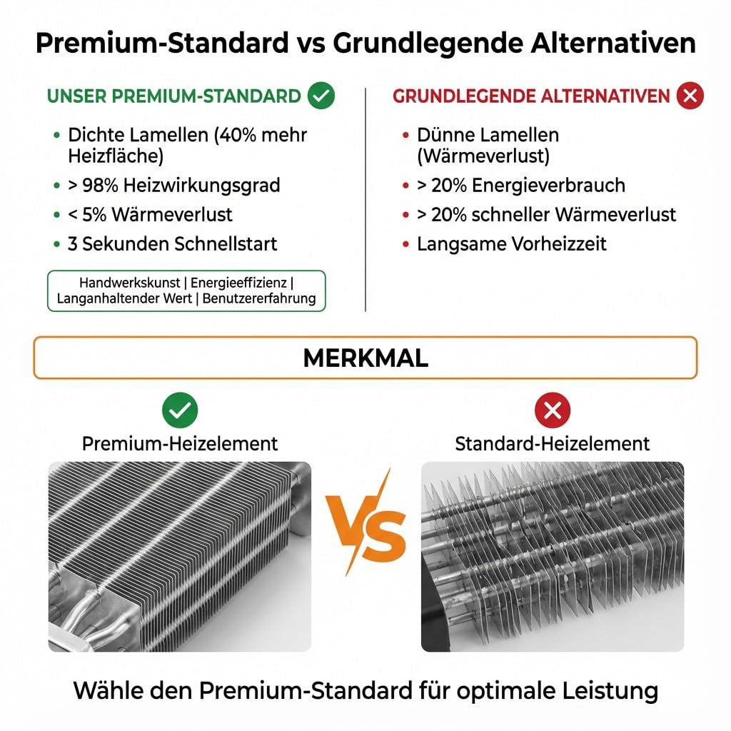 Heizlüfter 1500W, energieeffiziente Elektroheizung für zu Hause, kleiner tragbarer Elektroheizkörper mit Thermostat 12-Stunden-Timer, Kipp- und Überhitzungsschutz für Schlafzimmer, Büro und Innenräume