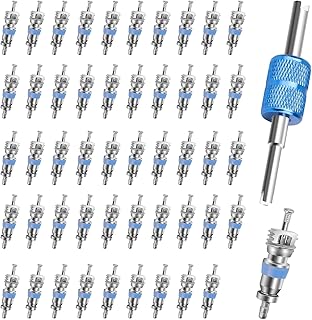 Linkstyle 50PCS Valve Core for R410A R32 R22 R12, High Pressure HVAC Schrader Valve Core Tool for Air Conditioning and Refrigeration Systems
