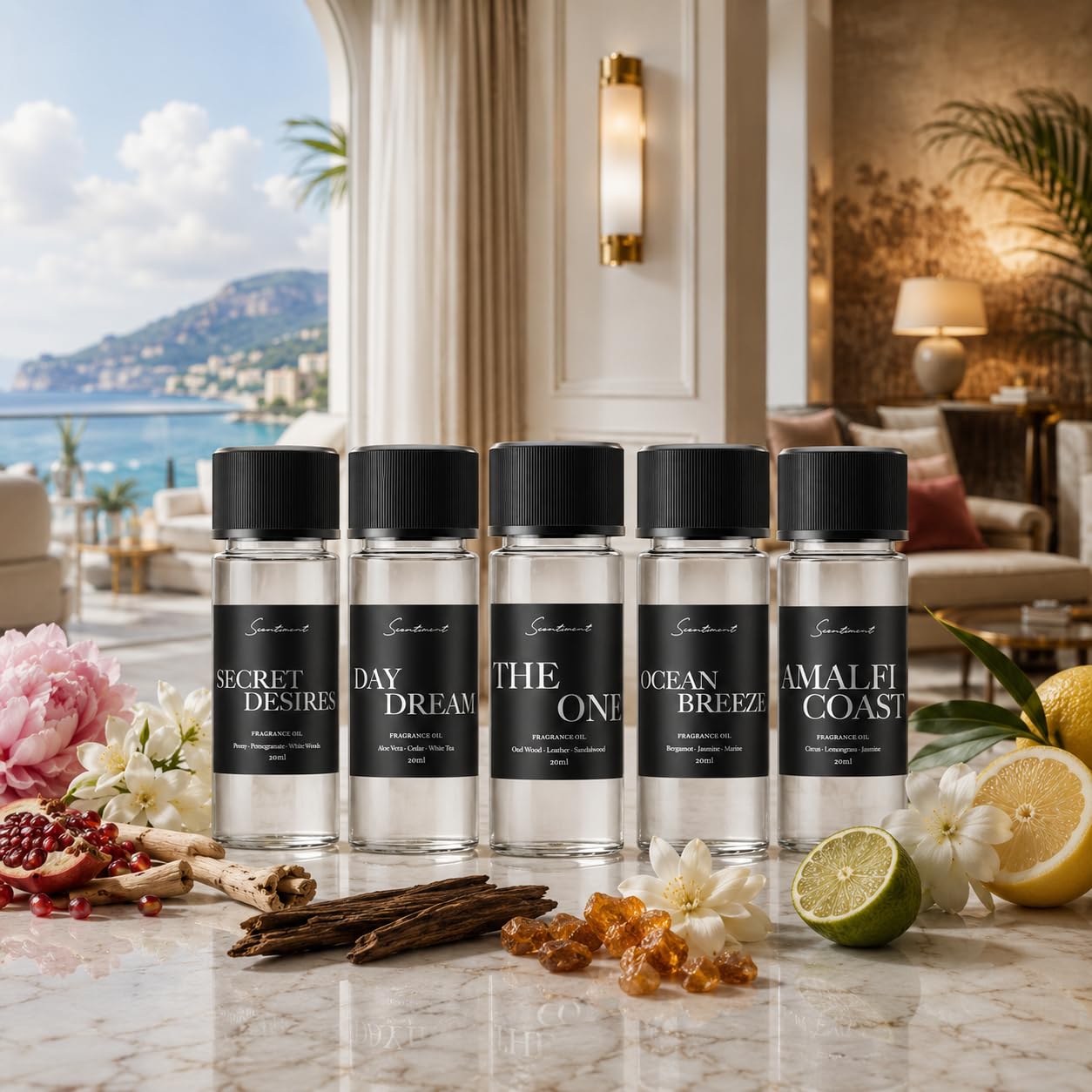 Scentiment Luxury Hotel Scents – 5 Diffuser Oil Set | Secret
