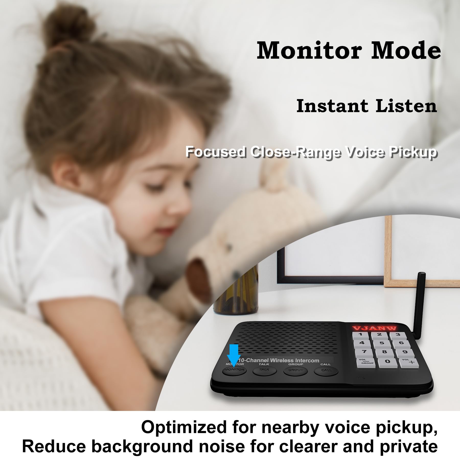Interfoni wireless per la casa: conversazione privata uno a uno, trasmissione di gruppo da uno a molti, monitor attivato dalla voce a mani libere per bambini/anziani, chiamata di allarme suonare