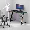ErgoGaming Pulsar Profesyonel RGB Oyuncu Masası 120x60 Siyah, RGB Aydınlatmalı, Karbon Fiber Yüzey
