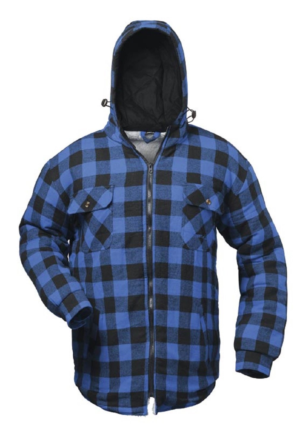 Craftland S-3XL - Camicia Termica da Lavoro, a Quadretti e Foderata con Cappuccio, Taglia S-3XL
