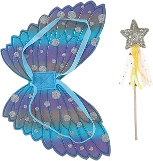 TOYANDONA 2 Peças Asas De Anjo De Borboleta Infantil Ternos Para Crianças Meninas Asas De Fada Borboleta Festa Asa Cosplay Asa Auréola Asas De Dança Varinha De Asa