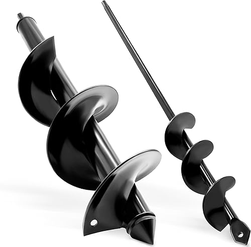 Miniatura 12 de SYITCUN Broca de Barrena para Plantar 1.6"x16.5", Barrena para Agujeros de Poste para Plantar Bulbos, Excavadora Fácil de Agujeros de Poste