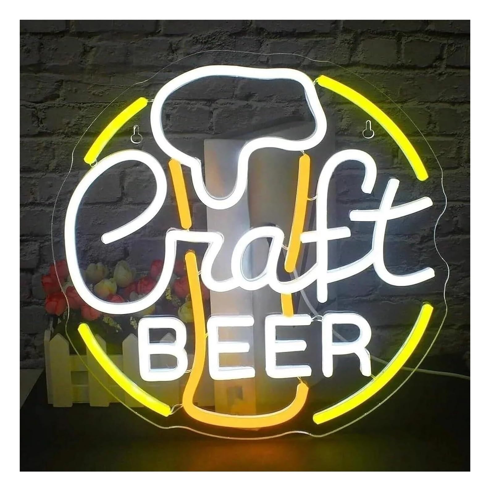 Aextroi neon Lights Sign for neon Sign Craft Beer Illuminated for Party, Disco,Restaurant