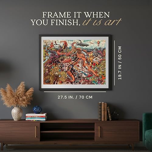 Vista 8 de HUNGRY MINDS Octopolis Rompecabezas de 1000 piezas para adultos - Rompecabezas desafiante y difícil con impresionante tema de pulpo - Perfecto