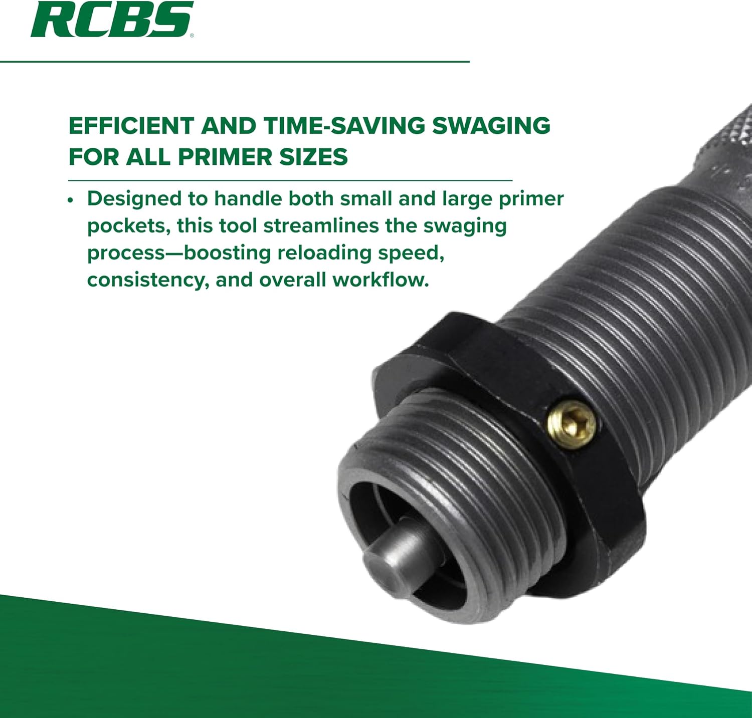 RCBS Primer Pocket Swager Tool-2, Bench-Mounted Tool for Removing Primer Pocket Crimps