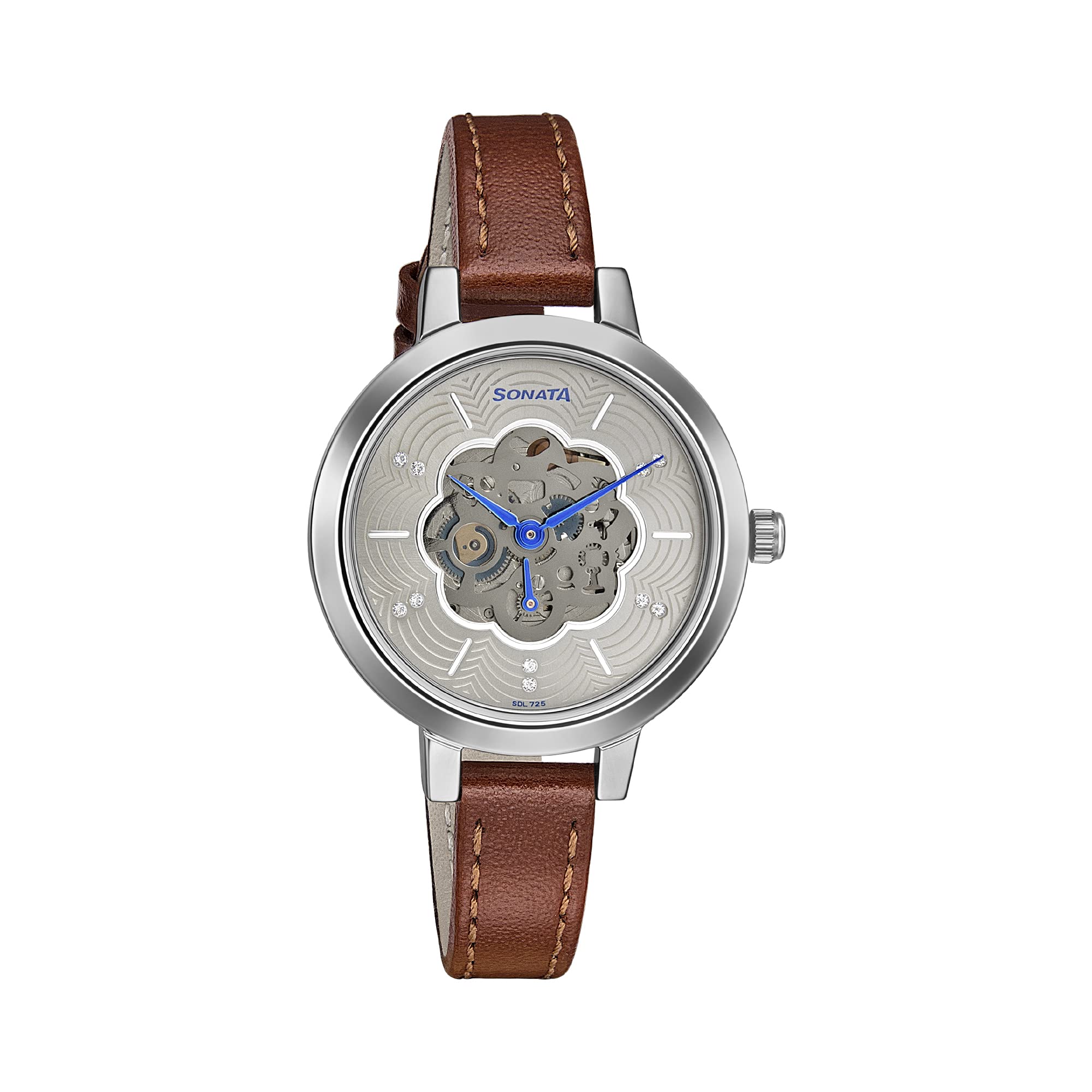 Sonata Unveil Quartz Multifunction Leather Strap Watch for Women-8141SL05 (B09GRJRD7Y) Amazon Price History, Amazon Price Tracker