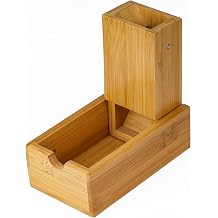 Cusdie Bamboo Dice Tower Foldable Wooden Die Roller Castle Rolling Case for Board Game, D&D, RPGNo Logo