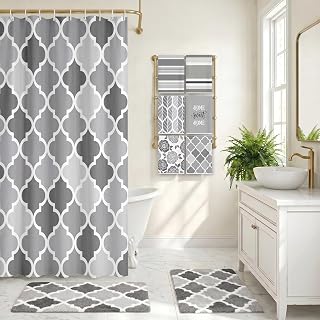 Britimes Bathroom Set of 9, for Bathroom Decor, Trellis Gradient