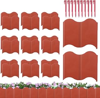 Borde del paisaje borde, bordes del cama de flores | Bordes de bordes de patio flexibles | 20 piezas Bordes protectores del panel del panel del panel Barrera del cama de flores para el jardín del pais