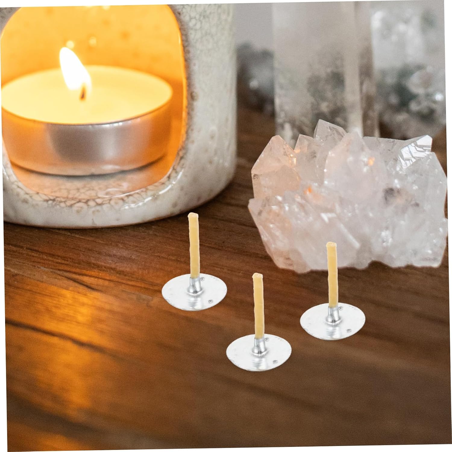 TEHAUX 300pcs Candle Wicks for Crafting Natural Replacement Wicks for Scented Candle Making Safe and Portable for Easy Use