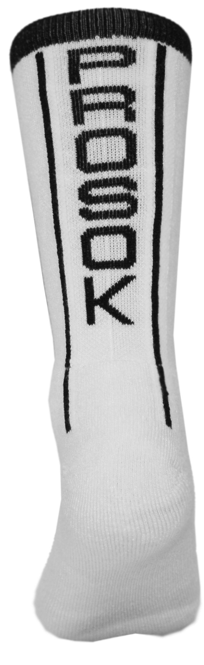 PROSOK V2 Crew Bamboo Sock White Black Cycling Racing Mountain Biking S/M